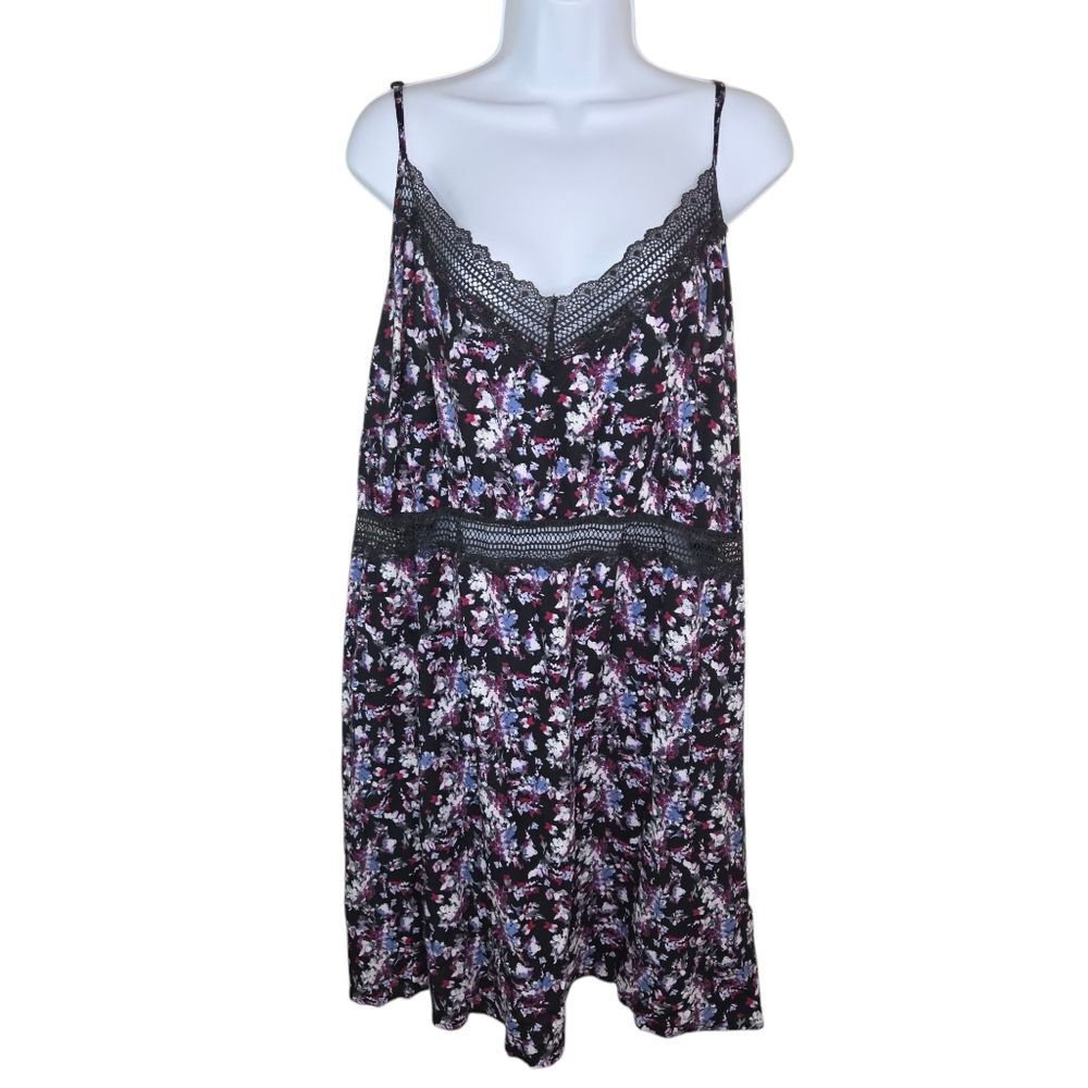 Cacique Sleep Lane Bryant Rayon Floral Nightgown Dress Size 24